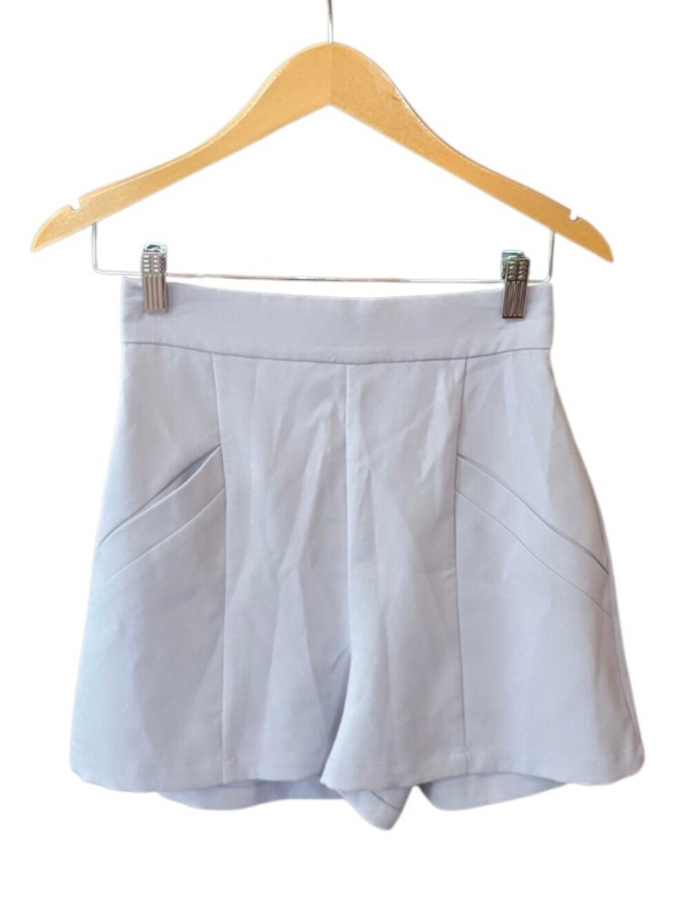 BB Dakota Light Grey High Waist Shorts 2
